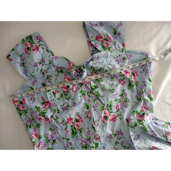 Chandni Dress Women XL 16/18 Floral Sweetheart Pastel Fit Flare Maxi Colorful - Picture 8 of 10